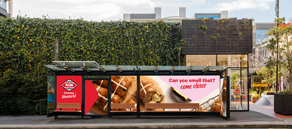 New World takes Easter to the next level with scented bus stops